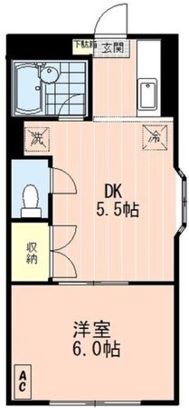 国立駅 徒歩15分 2階の物件間取画像